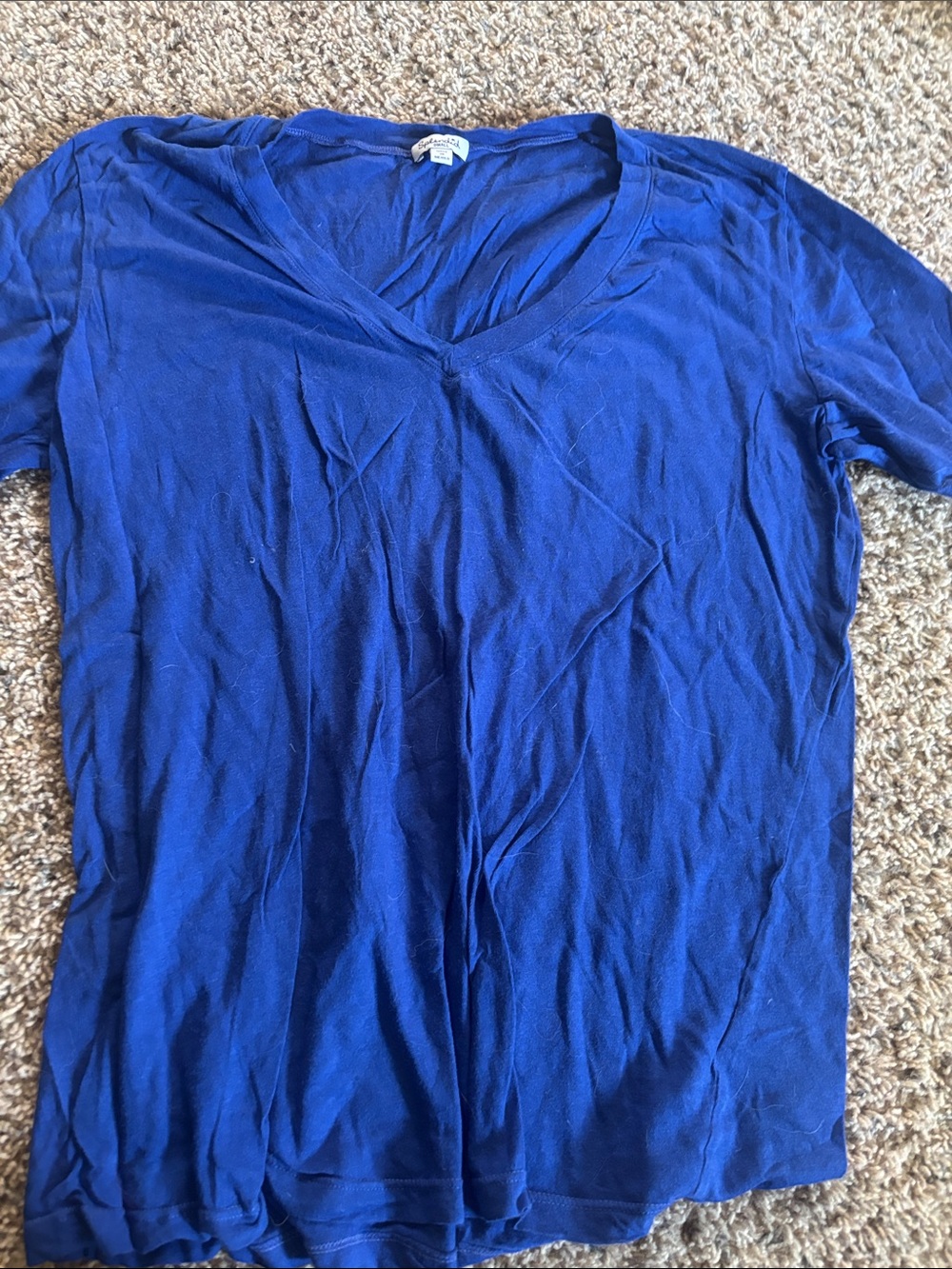 Splendid V-Neck Short Sleeve Tee - Blue